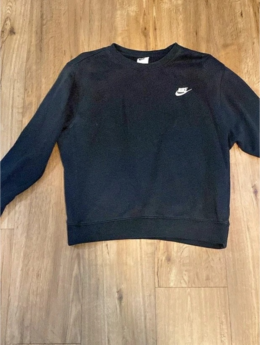 Nike Sportswear Club Fleece Crew Sweatshirt in Black